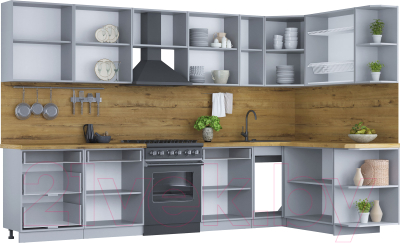 Готовая кухня Интерлиния Мила Шато 1.7x3.3 правая