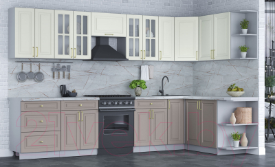 Готовая кухня Интерлиния Мила Шато 1.7x3.3 правая