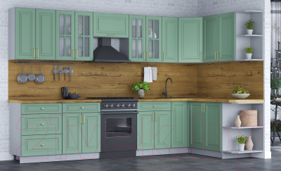 Готовая кухня Интерлиния Мила Шато 1.7x3.3 правая