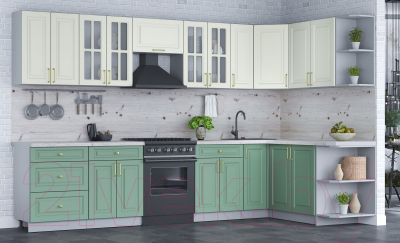 Готовая кухня Интерлиния Мила Шато 1.7x3.3 правая