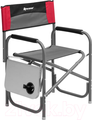 Кресло складное Nisus N-DC-95200T-GRD (серый/красный/черный) - фото
