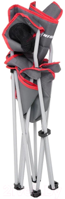 Кресло складное Nisus N-242-GR-1 (серый/красный)