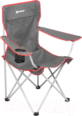 Кресло складное Nisus N-96806H-GR-1 (серый/красный) - фото