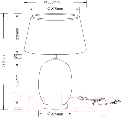 Прикроватная лампа Arte Lamp Sarin A4061LT-1CC