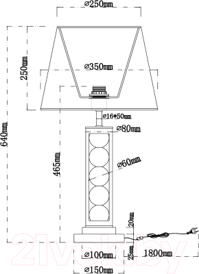 Прикроватная лампа Arte Lamp Jessica A4062LT-1PB