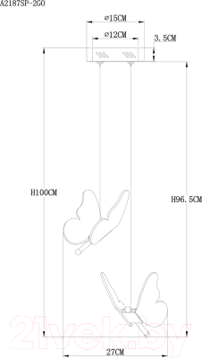 Потолочный светильник Arte Lamp Darcy A2187SP-2GO