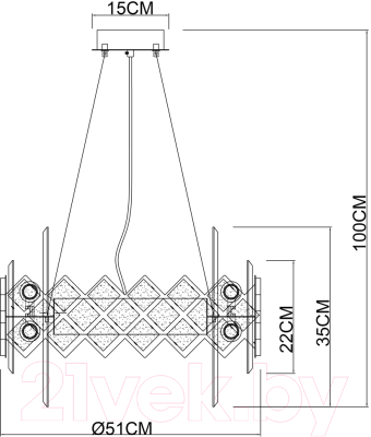 Люстра Arte Lamp Amelia A1039SP-10BK