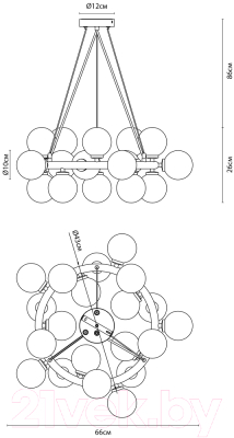 Люстра Arte Lamp Bolla-Piccolo A3988SP-20AB