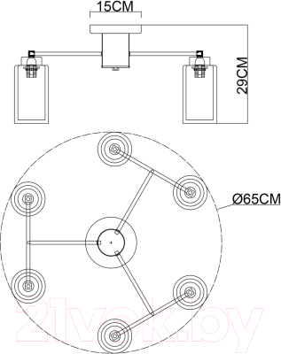 Люстра Arte Lamp Leo A7027PL-6BK