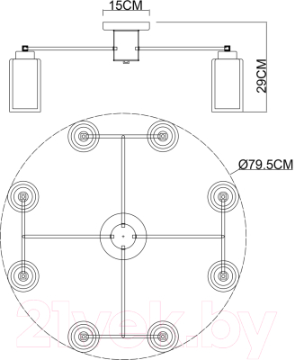 Люстра Arte Lamp Leo A7027PL-8BK