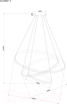 Потолочный светильник Arte Lamp Meridiana A2198SP-3BK