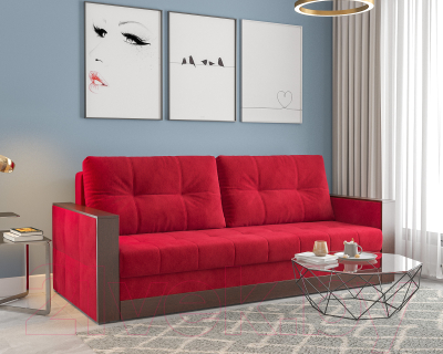Диван Mebel-Ars Еврокнижка Бостон (красный)