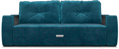 Диван Mebel-Ars Еврокнижка Мальтида (бархат сине-зеленый Star Velvet 43 Black Green)
