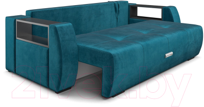 Диван Mebel-Ars Еврокнижка Мальтида (бархат сине-зеленый Star Velvet 43 Black Green)