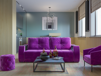 Диван Mebel-Ars Еврокнижка Мальтида (фиолетовый)