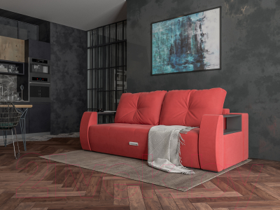 Диван Mebel-Ars Еврокнижка Мальтида (кордрой красный)