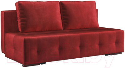 Диван Mebel-Ars Еврокнижка Марсель №1 (бархат красный Star Velvet 3 Dark Red) - фото