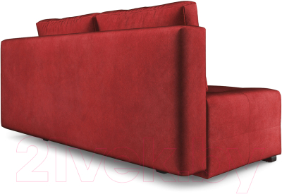 Диван Mebel-Ars Еврокнижка Марсель №1 (бархат красный Star Velvet 3 Dark Red)