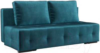 Диван Mebel-Ars Еврокнижка Марсель №1 (бархат сине-зеленый Star Velvet 43 Black Green) - фото