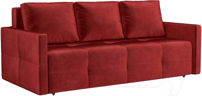 Диван Mebel-Ars Еврокнижка Марсель №2 (бархат красный Star Velvet 3 Dark Red) - фото