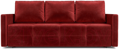 Диван Mebel-Ars Еврокнижка Марсель №2 (бархат красный Star Velvet 3 Dark Red)