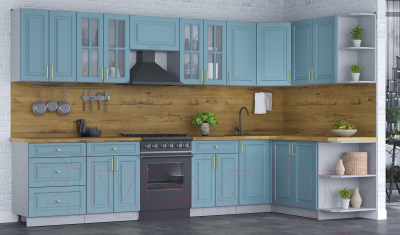 Готовая кухня Интерлиния Мила Шато 1.7x3.4 правая