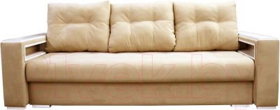 Диван Bobrovmebel Влада 8/2дн раскладной накладки + 2 пенала (микровелюр симпл 42 бежевый) - фото
