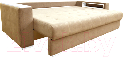Диван Bobrovmebel Влада 8/2дн раскладной накладки + 2 пенала (микровелюр симпл 42 бежевый)
