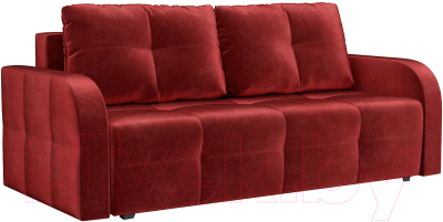 Диван Mebel-Ars Еврокнижка Марсель №3 (бархат красный Star Velvet 3 Dark Red) - фото
