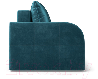 Диван Mebel-Ars Еврокнижка Марсель №3 (бархат сине-зеленый Star Velvet 43 Black Green)