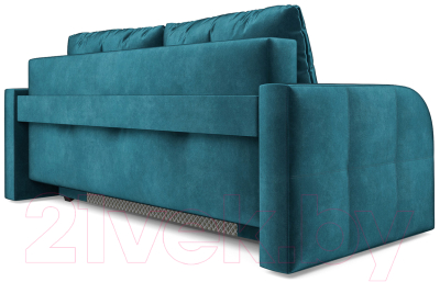 Диван Mebel-Ars Еврокнижка Марсель №3 (бархат сине-зеленый Star Velvet 43 Black Green)