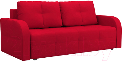 Диван Mebel-Ars Еврокнижка Марсель №3 (кордрой красный) - фото