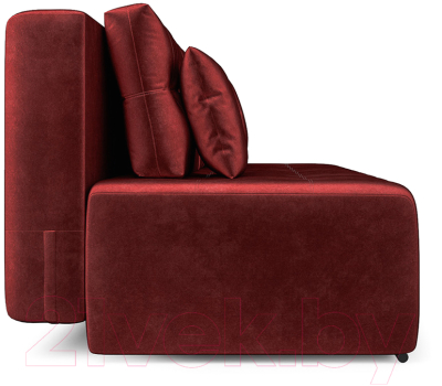 Диван Mebel-Ars Еврокнижка Марсель №4 (бархат красный Star Velvet 3 Dark Red)