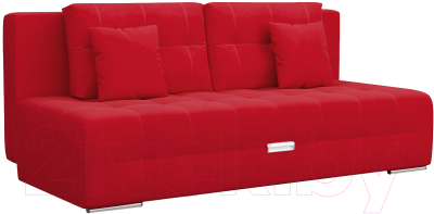 Диван Mebel-Ars Еврокнижка Марсель №4 (кордрой красный) - фото