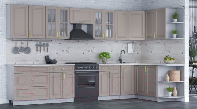 Готовая кухня Интерлиния Мила Шато 1.7x3.6 правая