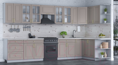 Готовая кухня Интерлиния Мила Шато 1.7x3.7 правая