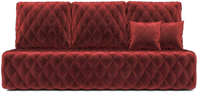 Диван Mebel-Ars Еврокнижка Роял (бархат красный Star Velvet 3 Dark Red)