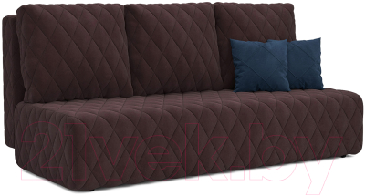 Диван Mebel-Ars Еврокнижка Роял (велюр шоколад HB-178 16) - фото
