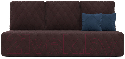 Диван Mebel-Ars Еврокнижка Роял (велюр шоколад HB-178 16)