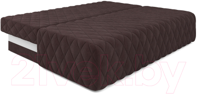 Диван Mebel-Ars Еврокнижка Роял (велюр шоколад HB-178 16)