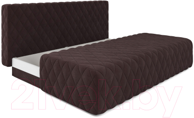 Диван Mebel-Ars Еврокнижка Роял (велюр шоколад HB-178 16)