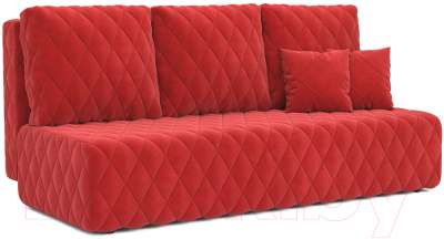 Диван Mebel-Ars Еврокнижка Роял (кордрой красный) - фото