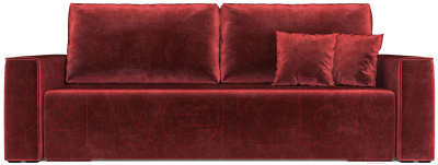 Диван Mebel-Ars Еврокнижка Манхэттен (бархат красный/Star Velvet 3 Dark Red)