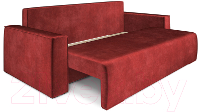 Диван Mebel-Ars Еврокнижка Манхэттен (бархат красный/Star Velvet 3 Dark Red)