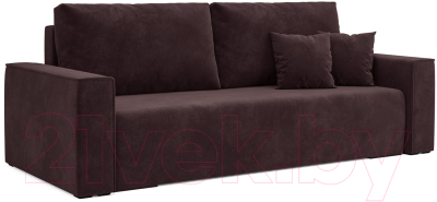 Диван Mebel-Ars Еврокнижка Манхэттен (велюр шоколад HB-178 16) - фото