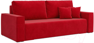 Диван Mebel-Ars Еврокнижка Манхэттен (кордрой красный) - фото