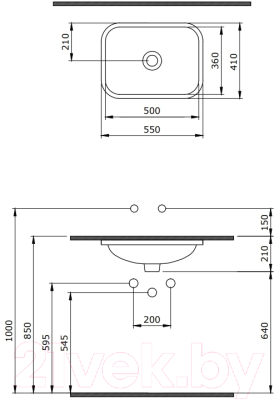 Умывальник Berges Ego 55x41 181006