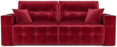Диван Mebel-Ars Еврокнижка Венеция (бархат красный Star Velvet 3 Dark Red)