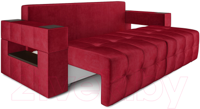 Диван Mebel-Ars Еврокнижка Венеция (бархат красный Star Velvet 3 Dark Red)