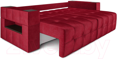 Диван Mebel-Ars Еврокнижка Венеция (бархат красный Star Velvet 3 Dark Red)